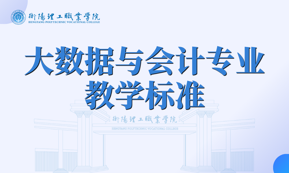 大数据与会计专业教学标准
